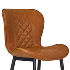VECELO Lot de 2/4 tabourets de bar en similicuir avec pieds en métal et repose-pieds, hauteur de comptoir, marron