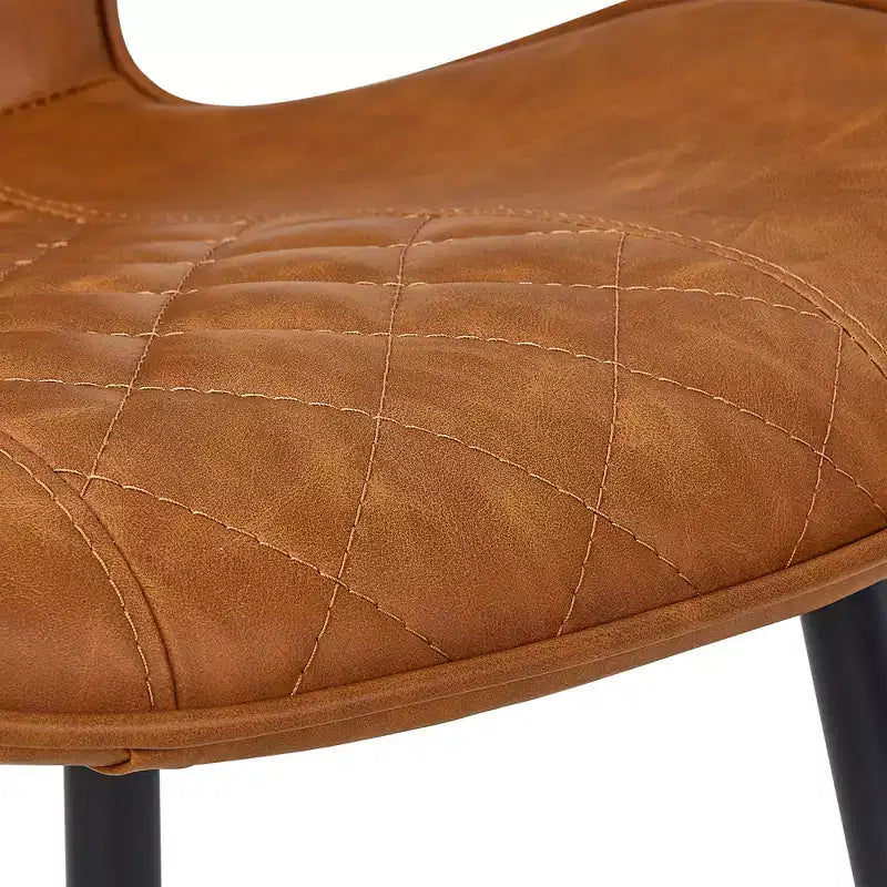 VECELO Lot de 2/4 tabourets de bar en similicuir avec pieds en métal et repose-pieds, hauteur de comptoir, marron