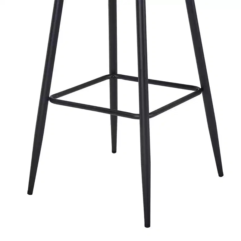 VECELO Lot de 2/4 tabourets de bar en similicuir avec pieds en métal et repose-pieds, hauteur de comptoir, marron