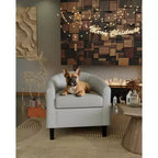 Fauteuil barillet d'appoint en similicuir GustoWave avec assise moelleuse, fauteuil à dossier en U pour salon, chambre ou bureau