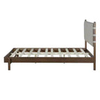 Cadre de lit Queen/King avec 2 tables de chevet, lit plateforme en bois avec tête de lit et tables de chevet assorties - ModernLuxe