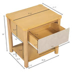 Cadre de lit Queen/King avec 2 tables de chevet, lit plateforme en bois avec tête de lit et tables de chevet assorties - ModernLuxe