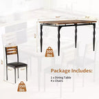 Ensemble table à manger pour 4, pieds de table en spirale, sièges ergonomiques confortables, ensemble table de bar, pour petits espaces, cuisine, appartement