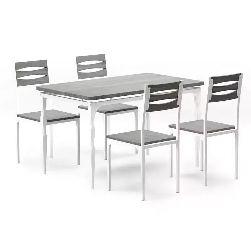 Ensemble table à manger pour 4, pieds de table en spirale, sièges ergonomiques confortables, ensemble table de bar, pour petits espaces, cuisine, appartement