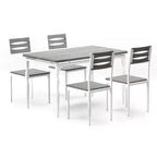 Ensemble table à manger pour 4, pieds de table en spirale, sièges ergonomiques confortables, ensemble table de bar, pour petits espaces, cuisine, appartement