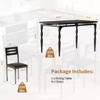 Ensemble table à manger pour 4, pieds de table en spirale, sièges ergonomiques confortables, ensemble table de bar, pour petits espaces, cuisine, appartement