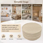 Table basse ronde, Table basse de salon, Table d'appoint avec motif Mars, Aucun assemblage nécessaire - ModernLuxe