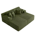 KERDOM Chaise Longue 190 cm, Chaise de Lecture Confortable et Surdimensionnée, Canapé-Lit Moelleux et Douillet avec Accoudoirs et Oreillers, pour Salon, Chambre à Coucher