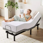 Cadre de lit réglable Dyonery Twin XL avec hauteur de pieds réglable, levée de tête/pieds séparée, métal robuste, gravité 0/anti-ronflement, assemblage facile, silencieux