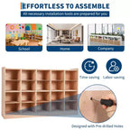 COZONY 47 Meuble de rangement mobile à roulettes avec 4 roulettes, cubes de rangement avec 2 boîtes, étagère pour la maison, l'école et la maternelle