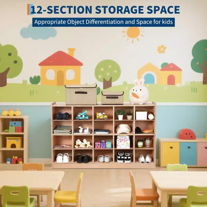 COZONY 47 Meuble de rangement mobile à roulettes avec 4 roulettes, cubes de rangement avec 2 boîtes, étagère pour la maison, l'école et la maternelle