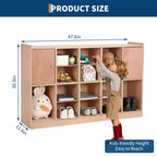 COZONY 47 Meuble de rangement mobile à roulettes avec 4 roulettes, cubes de rangement avec 2 boîtes, étagère pour la maison, l'école et la maternelle