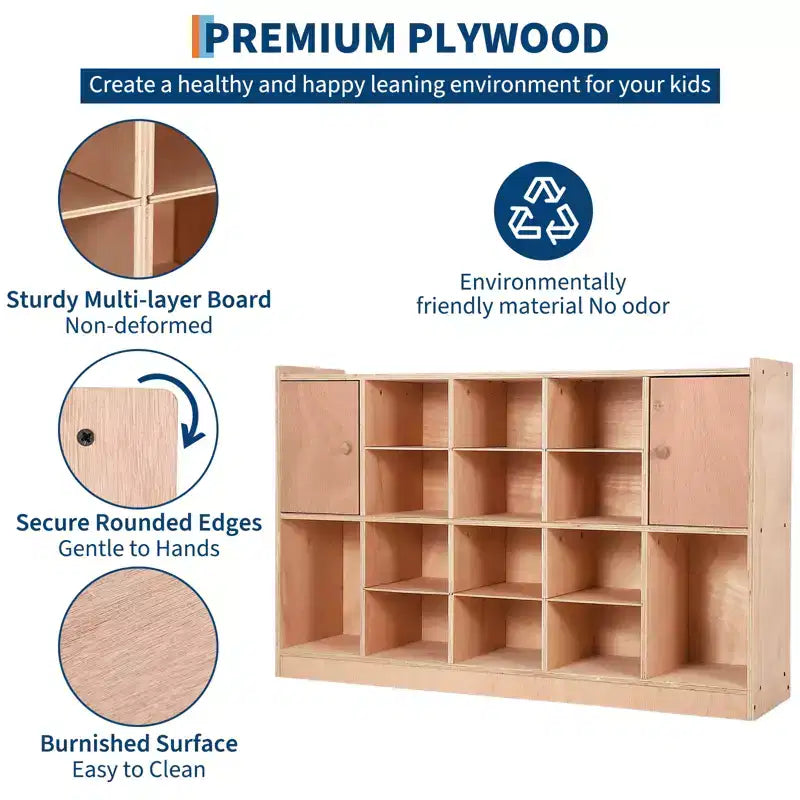 COZONY 47 Meuble de rangement mobile à roulettes avec 4 roulettes, cubes de rangement avec 2 boîtes, étagère pour la maison, l'école et la maternelle