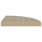 Étagère d'angle Chêne Nid d'abeille MDF, métal 35 cm x 35 cm x 3,8 cm