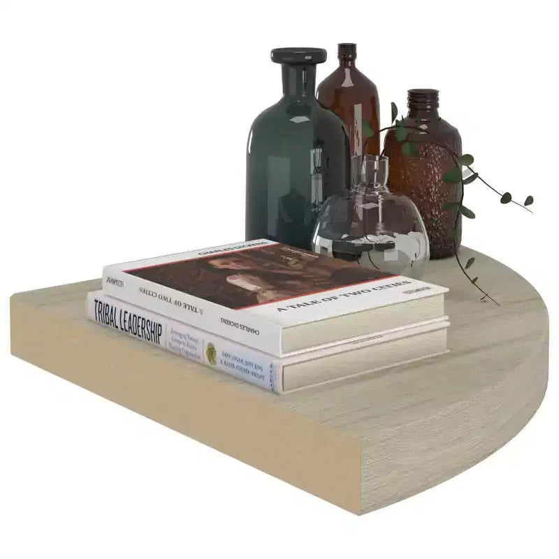 Étagère d'angle Chêne Nid d'abeille MDF, métal 35 cm x 35 cm x 3,8 cm