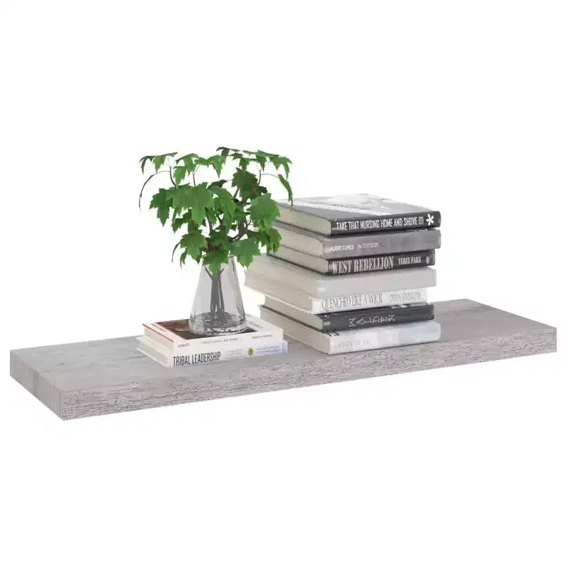 Étagère murale Gris béton Nid d'abeille MDF, métal 31,5 x 9,3 x 1,5 po