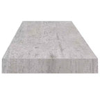 Étagère murale Gris béton Nid d'abeille MDF, métal 31,5 x 9,3 x 1,5 po