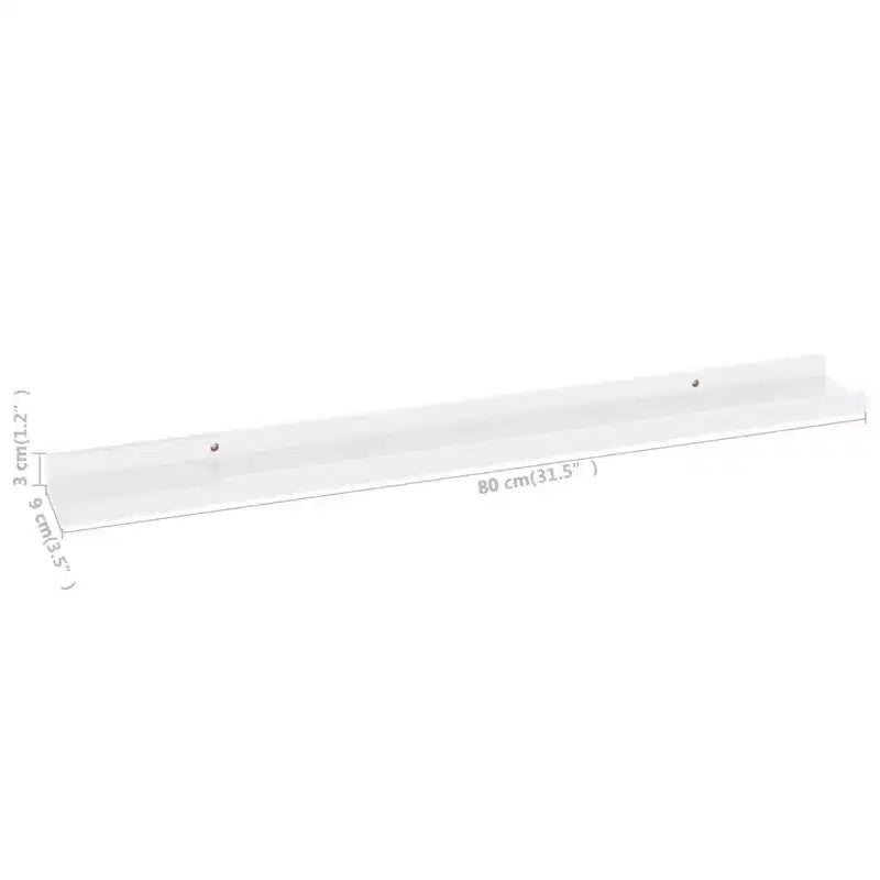 Étagère murale en MDF blanc très brillant - lot de 4