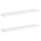 Étagère murale, lot de 2, nid d'abeille, MDF blanc, métal