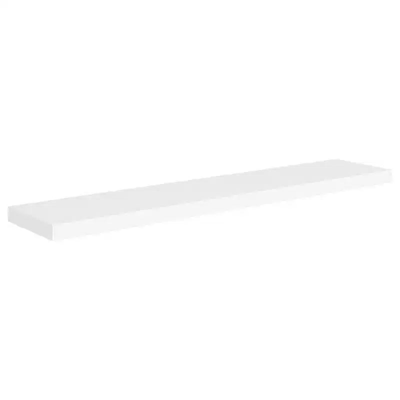 Étagère murale, lot de 2, nid d'abeille, MDF blanc, métal
