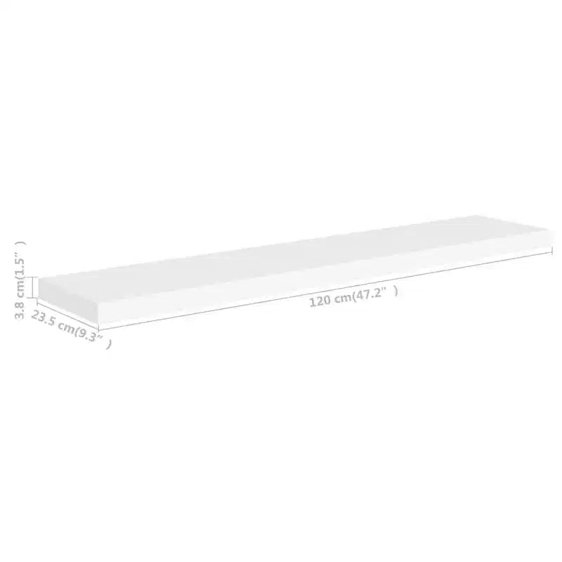 Étagère murale, lot de 2, nid d'abeille, MDF blanc, métal
