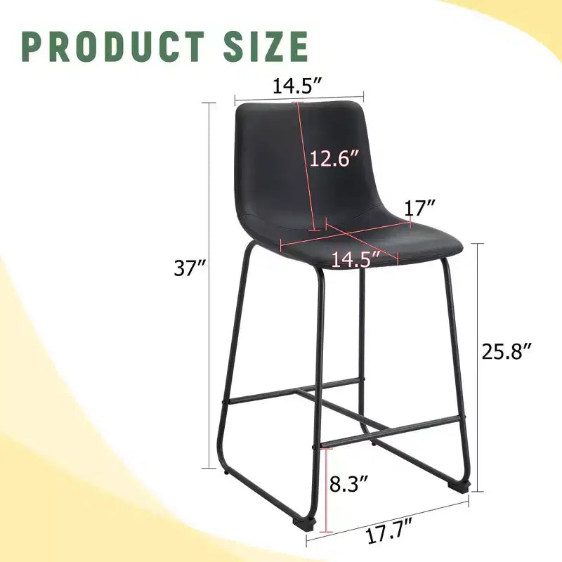 Okak Tabourets de Bar Rétro en Daim, Lot de 2, Tabourets de Comptoir avec Repose-pieds en Fer, Chaises de Cuisine Confortables pour Îlot de Cuisine