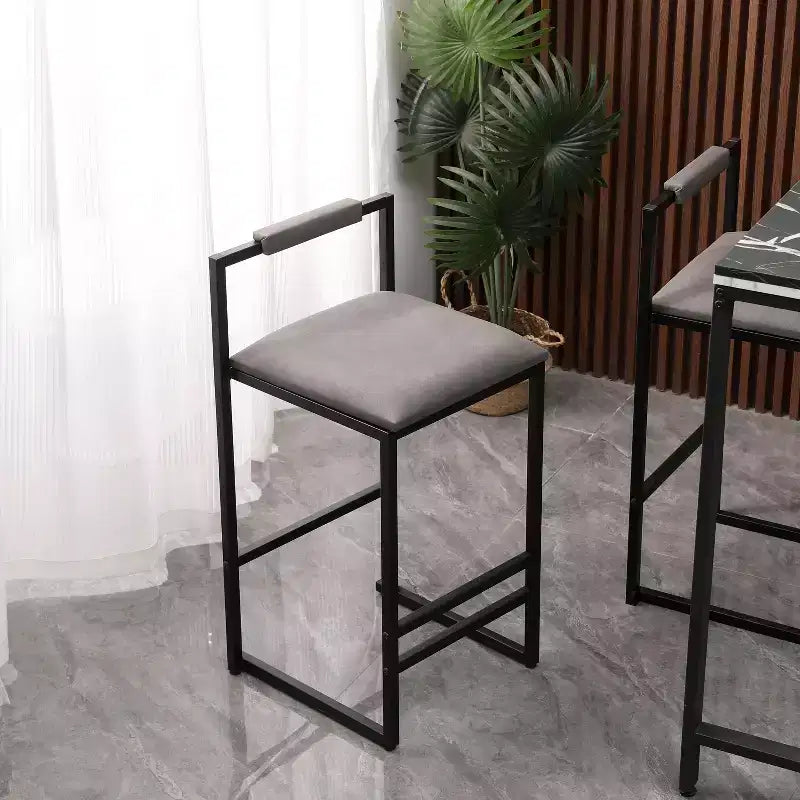 Okak 25 Chaises de bar modernes hauteur comptoir (lot de 2), tabourets de bar avec dossier et repose-pieds, chaises de salle à manger rembourrées pour cuisine