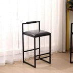 Okak 25 Chaises de bar modernes hauteur comptoir (lot de 2), tabourets de bar avec dossier et repose-pieds, chaises de salle à manger rembourrées pour cuisine