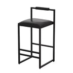 Okak 25 Chaises de bar modernes hauteur comptoir (lot de 2), tabourets de bar avec dossier et repose-pieds, chaises de salle à manger rembourrées pour cuisine