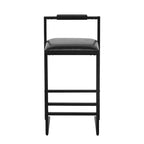 Okak 25 Chaises de bar modernes hauteur comptoir (lot de 2), tabourets de bar avec dossier et repose-pieds, chaises de salle à manger rembourrées pour cuisine