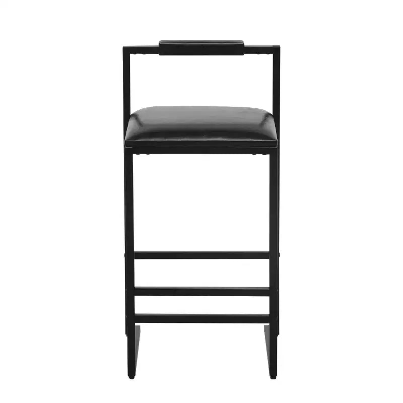 Okak 25 Chaises de bar modernes hauteur comptoir (lot de 2), tabourets de bar avec dossier et repose-pieds, chaises de salle à manger rembourrées pour cuisine