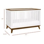 Lit de bébé convertible 3-en-1 Babyletto Scoot avec kit de conversion pour lit de tout-petit
