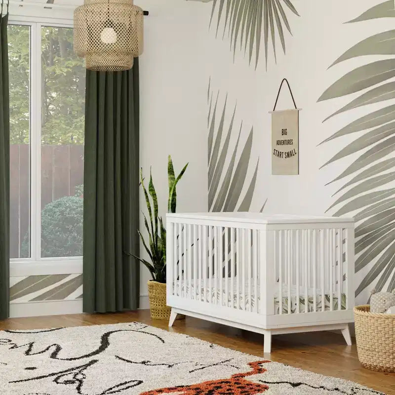 Lit de bébé convertible 3-en-1 Babyletto Scoot avec kit de conversion pour lit de tout-petit