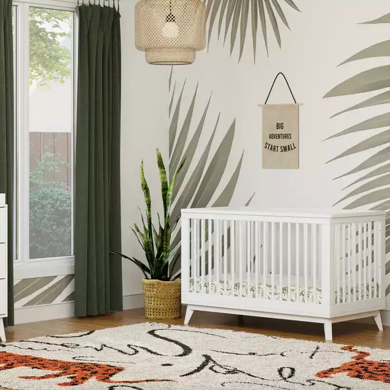 Lit de bébé convertible 3-en-1 Babyletto Scoot avec kit de conversion pour lit de tout-petit
