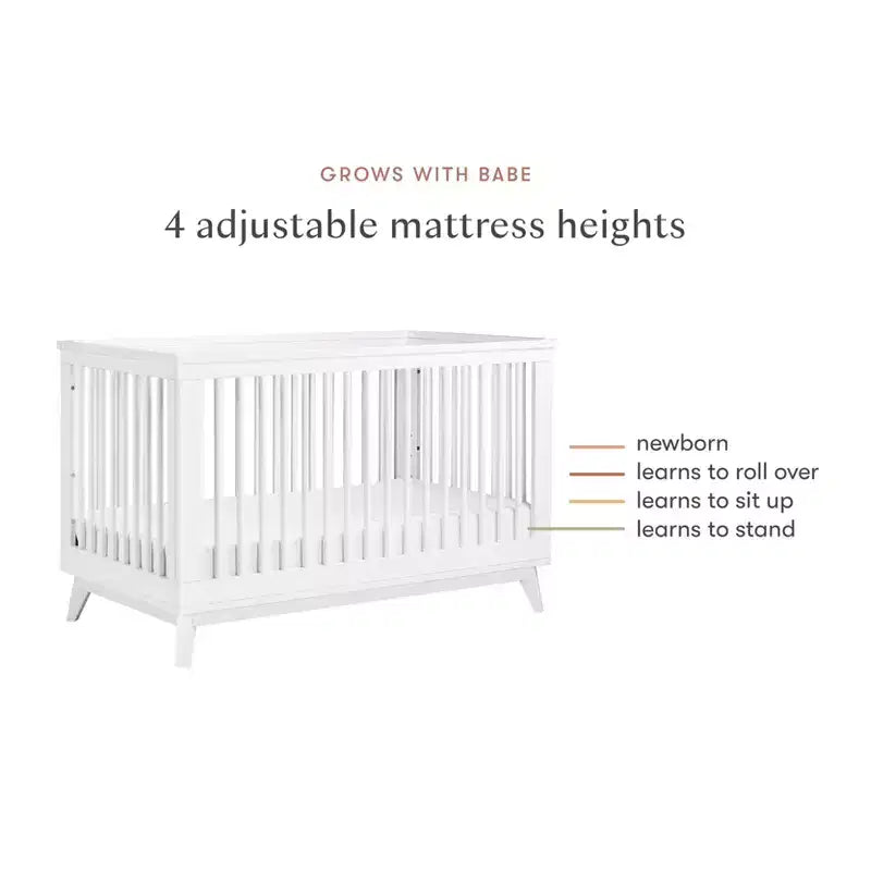 Lit de bébé convertible 3-en-1 Babyletto Scoot avec kit de conversion pour lit de tout-petit