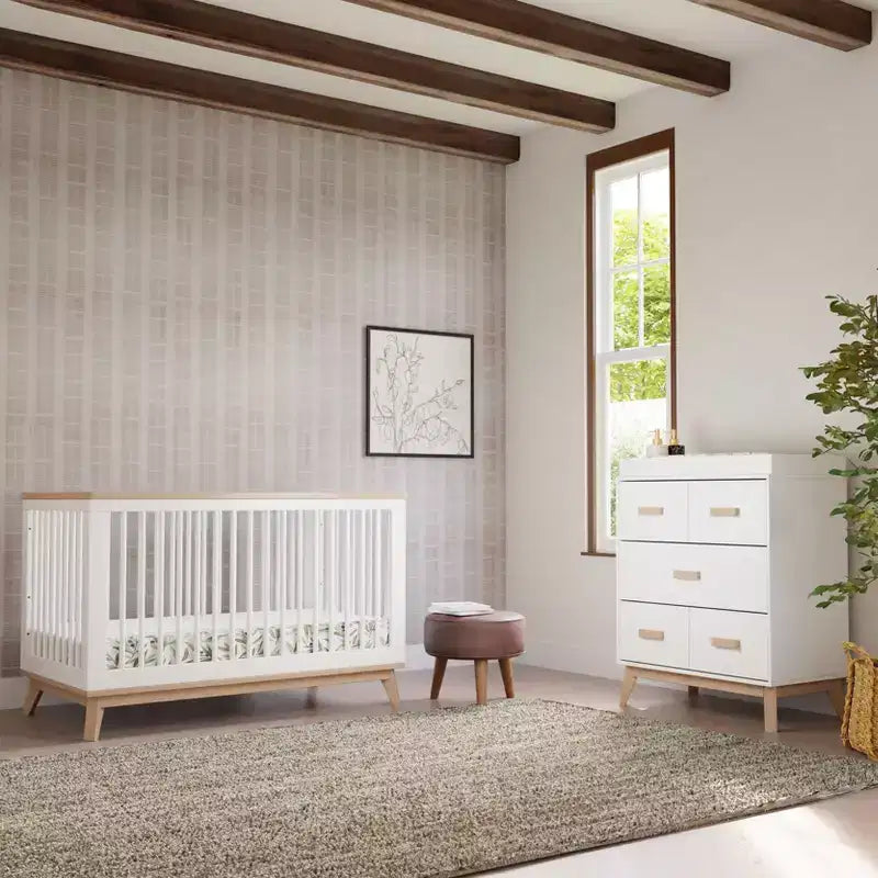 Lit de bébé convertible 3-en-1 Babyletto Scoot avec kit de conversion pour lit de tout-petit