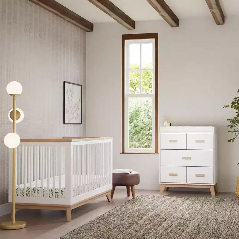 Lit de bébé convertible 3-en-1 Babyletto Scoot avec kit de conversion pour lit de tout-petit