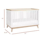 Lit de bébé convertible 3-en-1 Babyletto Scoot avec kit de conversion pour lit de tout-petit