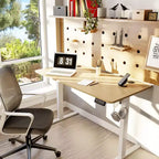Bureau Debout à Hauteur Réglable Celebalcony 55, Station de Travail Informatique avec 2 Boutons de Préréglage de Mémoire