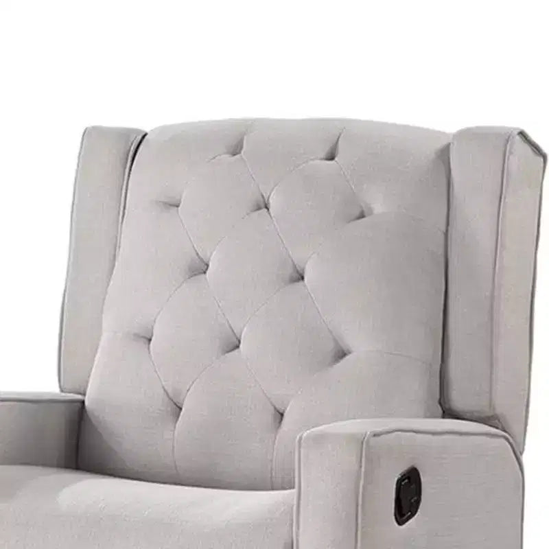 Fauteuil inclinable manuel pivotant et coulissant Royal Hampton, bois massif, toile de jute gris clair