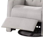 Fauteuil inclinable manuel pivotant et coulissant Royal Hampton, bois massif, toile de jute gris clair
