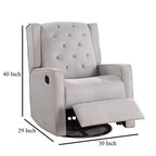 Fauteuil inclinable manuel pivotant et coulissant Royal Hampton, bois massif, toile de jute gris clair
