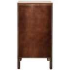 Table d'appoint eHemco Tropical Monstera, style rétro moderne, 41,9 x 35,6 x 78,7 cm, finition noyer antique