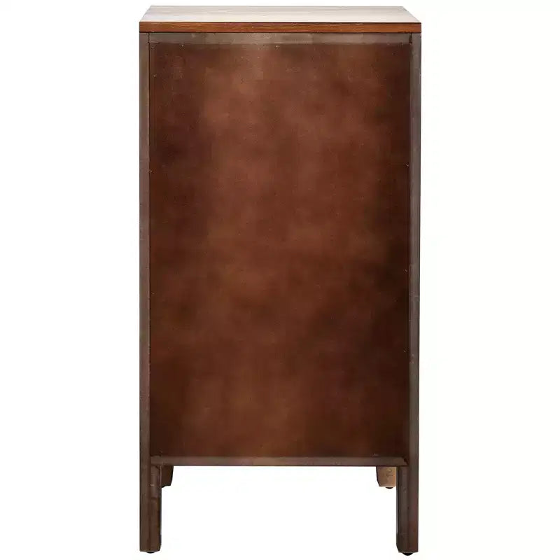 Table d'appoint eHemco Tropical Monstera, style rétro moderne, 41,9 x 35,6 x 78,7 cm, finition noyer antique