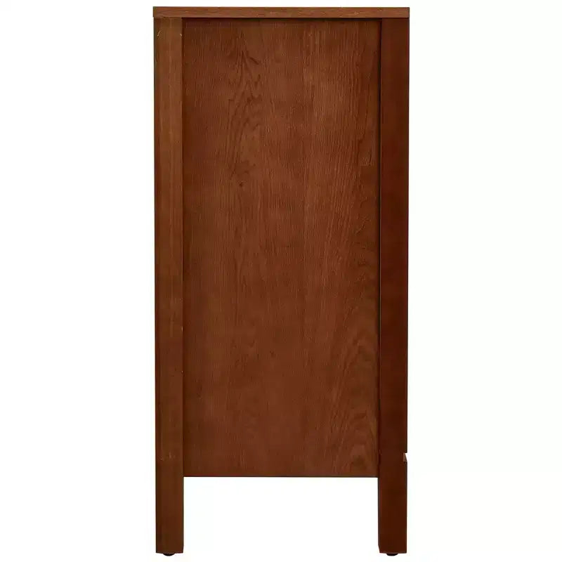 Table d'appoint eHemco Tropical Monstera, style rétro moderne, 41,9 x 35,6 x 78,7 cm, finition noyer antique