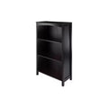 HomeStock 65 H. Espresso Wood Ladder Bookshelves 4 with Tier Shelves