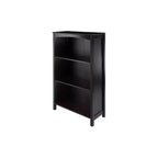 HomeStock 65 H. Espresso Wood Ladder Bookshelves 4 with Tier Shelves