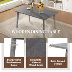 Ensemble de salle à manger 5 pièces, table de cuisine de ferme rustique et 4 chaises rembourrées - ModernLuxe