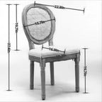 Lot de 2 chaises rembourrées du milieu du siècle, chaises de salle à manger modernes avec dossier respirant, cadre en bois, pour salon, cuisine, salle à manger