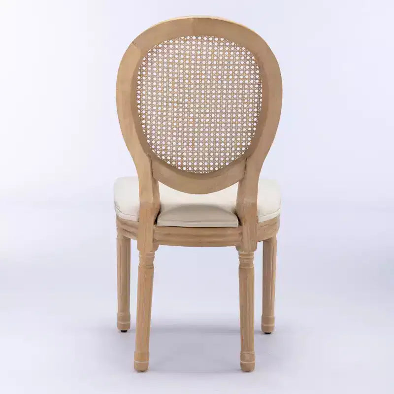 Lot de 2 chaises rembourrées du milieu du siècle, chaises de salle à manger modernes avec dossier respirant, cadre en bois, pour salon, cuisine, salle à manger